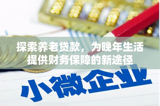 东风探索养老贷款，为晚年生活提供财务保障的新途径