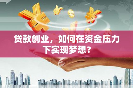 东风贷款创业，如何在资金压力下实现梦想？
