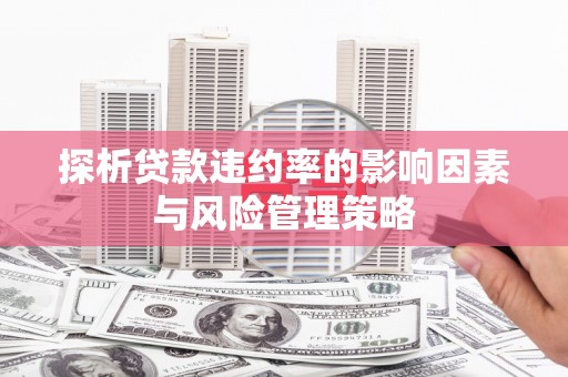 东风探析贷款违约率的影响因素与风险管理策略