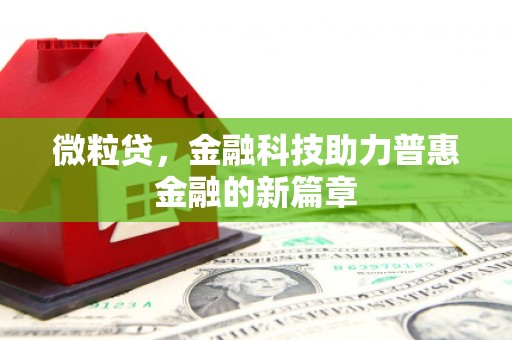 东风微粒贷，金融科技助力普惠金融的新篇章