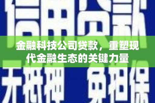 东风金融科技公司贷款，重塑现代金融生态的关键力量