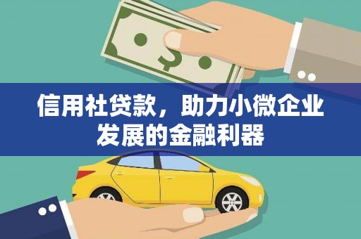 东风信用社贷款，助力小微企业发展的金融利器