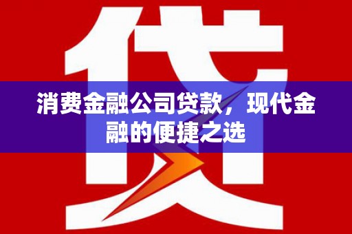 东风消费金融公司贷款，现代金融的便捷之选
