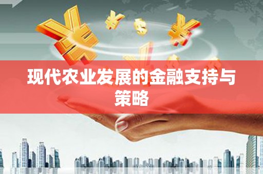 东风现代农业发展的金融支持与策略